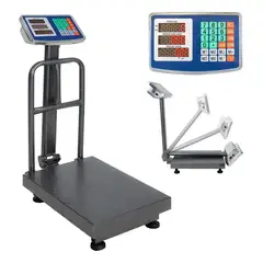 EVERSO - Balanza Digital 150 Kg Plataforma Plegable Recargable con Pantalla LCD