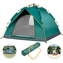 EVERSO - Carpa de Camping para 4 Personas Impermeable 2 Entradas 180x140 cm