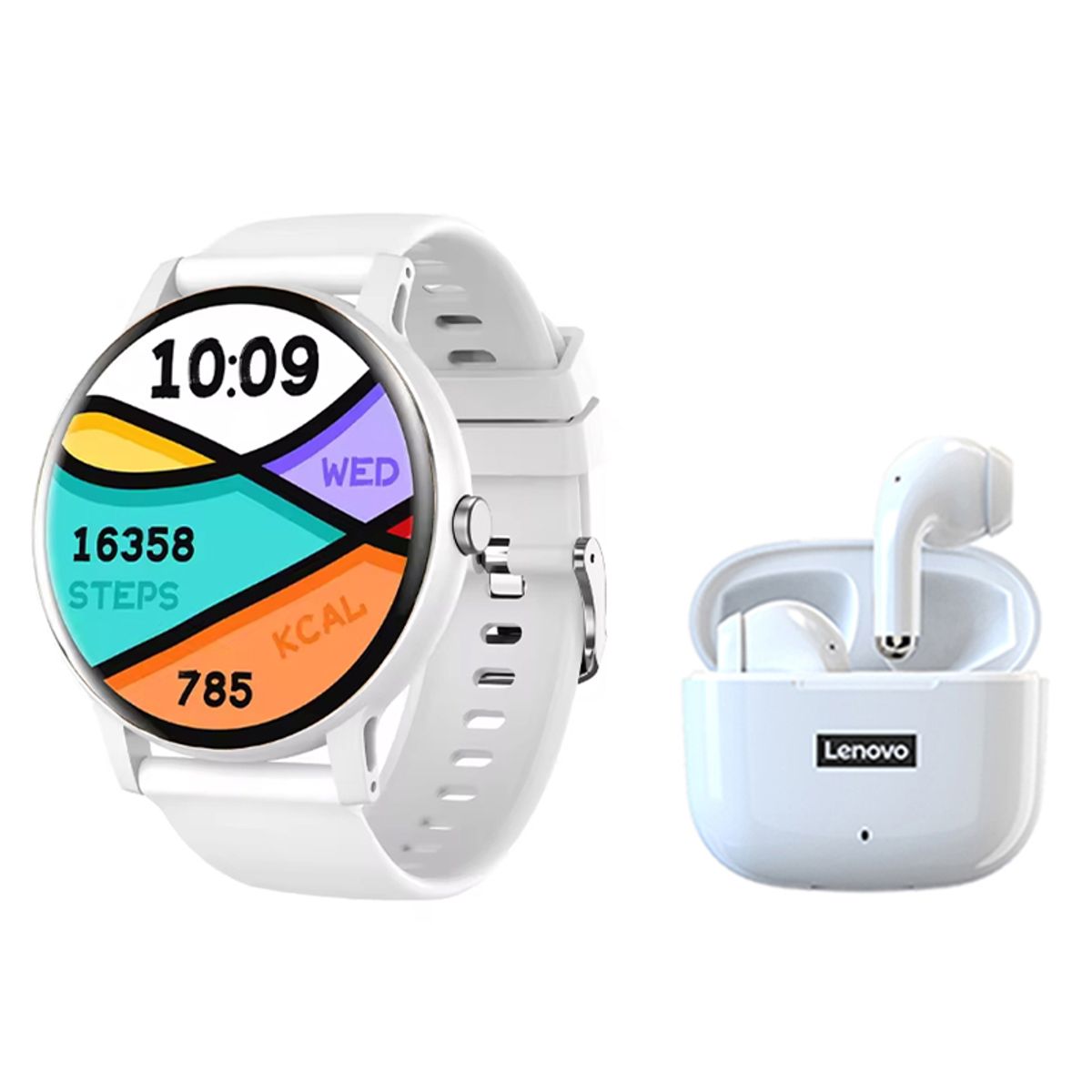 LENOVO - Lenovo LP40 Pro DE Tws-Morado y Toumi Fit 2 watch Reloj inteligente