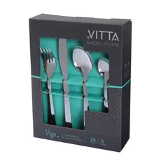 VITTA - Detalle Set Cuchillería Acero Inoxidable 24 piezas Vigo
