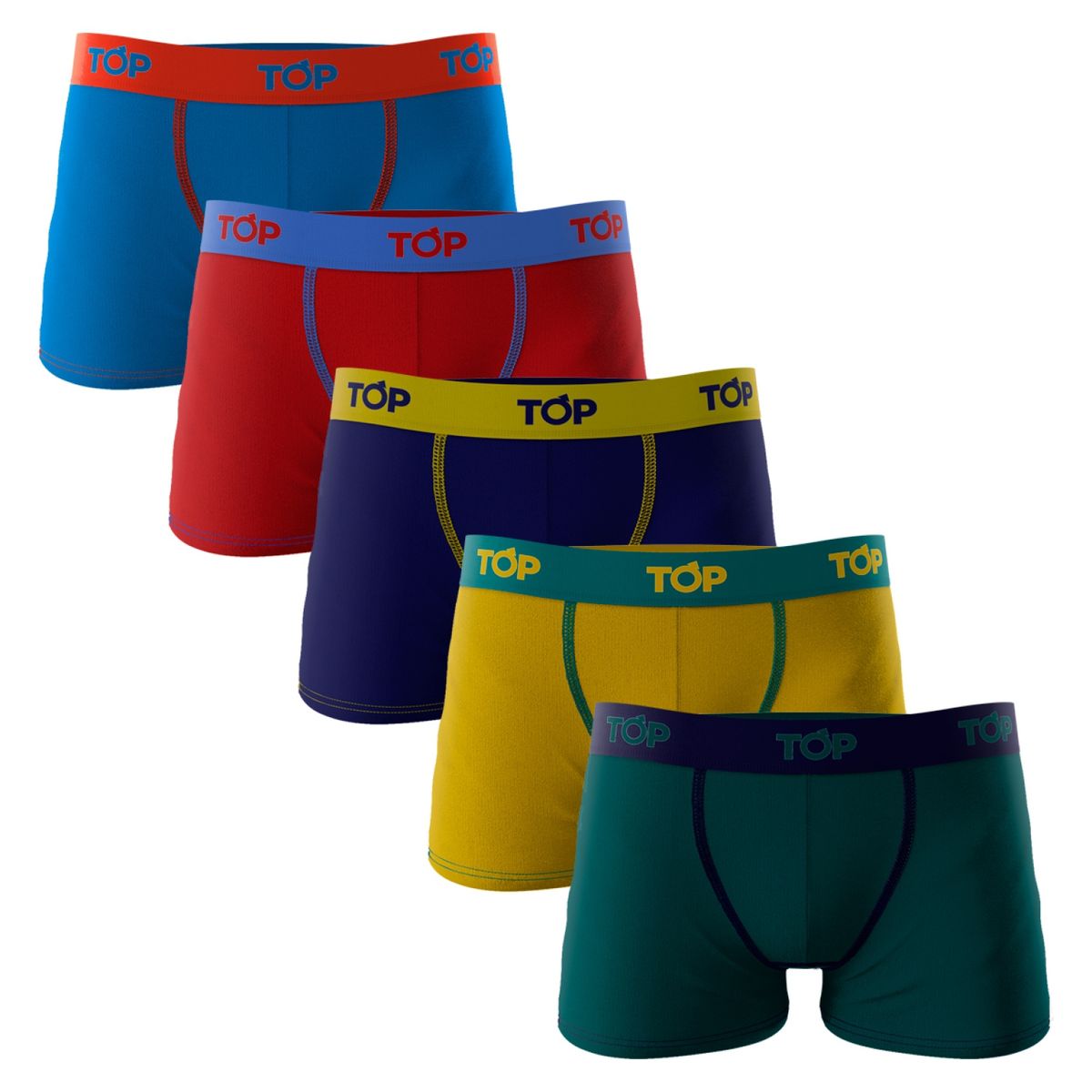 TOP - Boxer 5 Piezas Algodón Niño Top