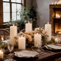 POLASUP - 8PCS*5*20CM Velas ambientales aroma jazmín Blanco puro perfecta para bodas veladas fiestas hogar