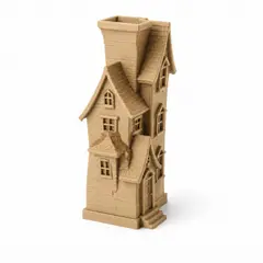 GENERICO - Jarrón Casa Embrujada Beige 19 cm Gótico Para Hogar