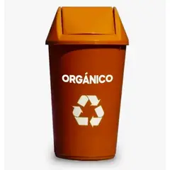 GENERICO - Basurero Reciclaje 36 Litros Naranja