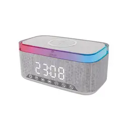 MLAB - Parlante Radio Reloj Con Carga Inalambrica Ambient Light 9673
