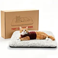 TSKY CHILE SHOPPING - Colchoneta Térmica Autocalentable Para Gatos Y Perros 64x49cm Alfombra Suave De Invierno
