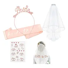 GENERICO - Kit 4 En 1 Cotillon Novia Bride Despedida De Soltera