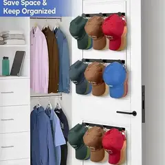 GENERICO - Perchero Organizador De Pared Para Gorras, Jockeys, Multiuso