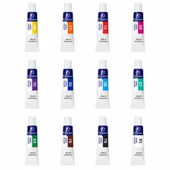 GIORGIONE - Pintura Para Tela Set 12 Colores 12ml Textil - PS