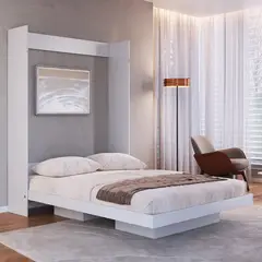 HOGA - Cama Plegable Vertical 2 Pzas Vancouver Blanco