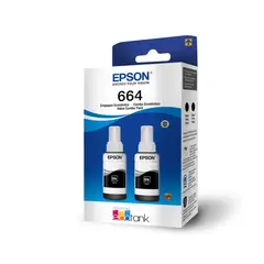 EPSON - Pack 2 Botellas De Tinta T664 Negra