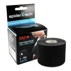 SPIDER TECH - Tape Kinesiologico Spidertech Negro 12 Rollos