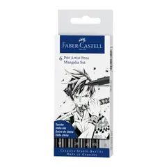 FABER-CASTELL - Marcadores Pitt Artist Faber Castell Set Manga x6