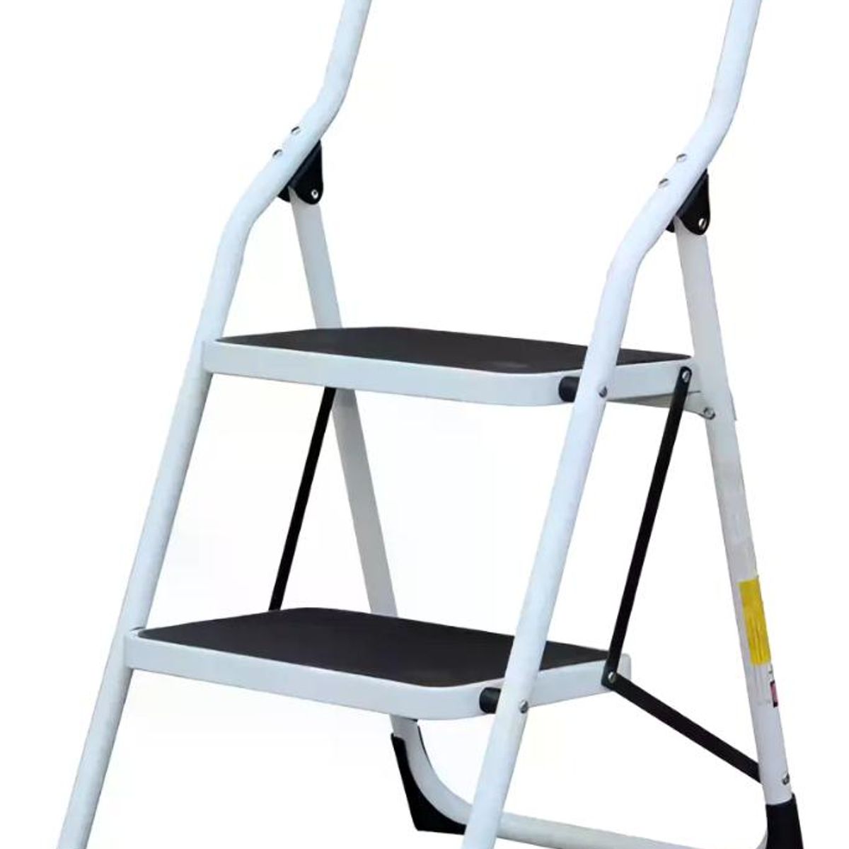 MIRLO - Escalera De Tijera Metalica 2 Peldaños Mirlo 902 Plegable Blanco