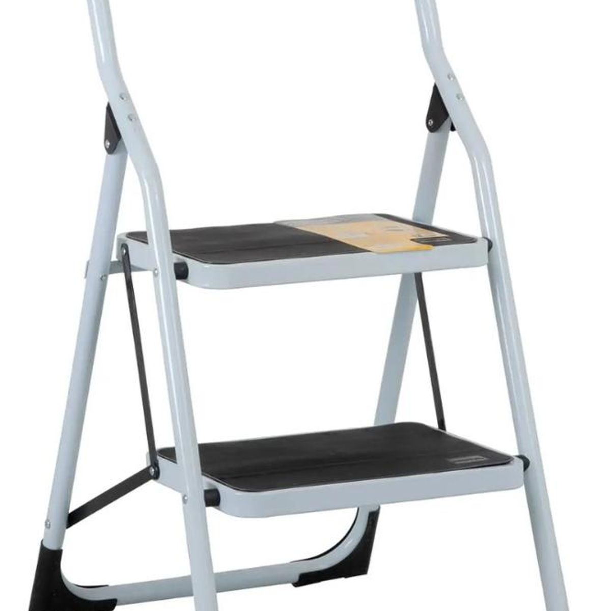 MIRLO - Escalera De Tijera Metalica 2 Peldaños Mirlo 902 Plegable Blanco