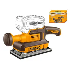 INGCO - Lijadora Orbital Inalambrica Bl 20v 90x180mm Cfsli2031 Naranja Claro