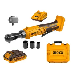 INGCO - Llave Criquet A Bateria 20v P20s Con Batería Cargador Amarillo