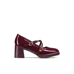 WEIDE - Zapatos Taco Casual PU Acharolado Mujer Cuadrado GH220