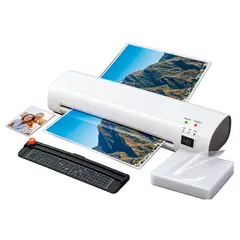 GLOBAL LATIN GROUP - Termolaminadora Plastificadora Frio Caliente 260W con Kit de Corte 300 laminas