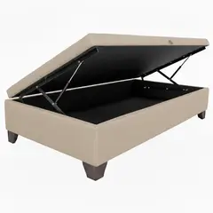 VITELIO - Base De Cama Baul 1.5 Plaza Y Media Beige