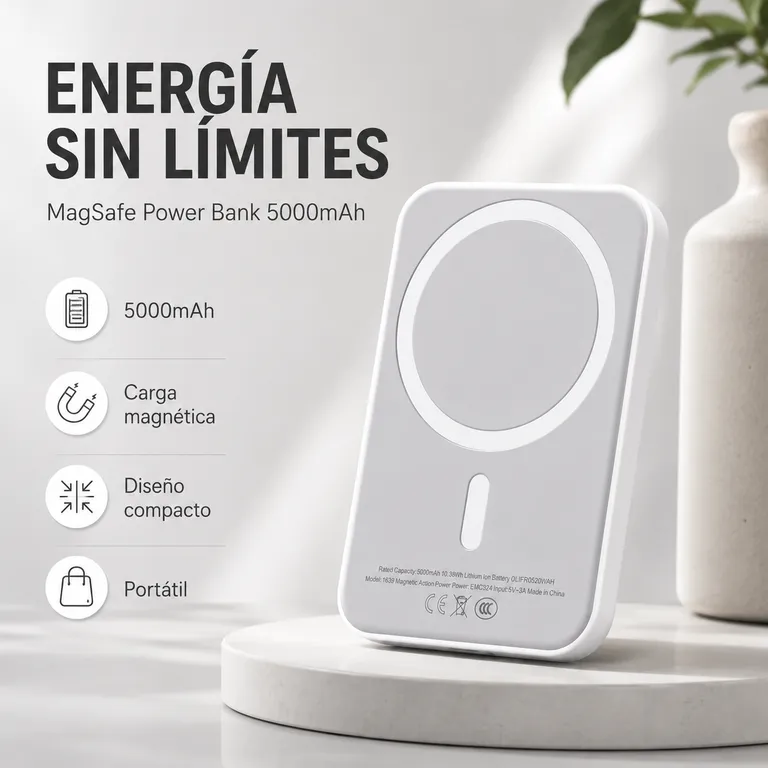 Cargador Inalámbrico 20000 mah Magnético Magsafe