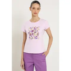 LIOLA - Polera estampado, aplicacion strass, lila