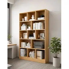 KASITA - Librero Madera Biblioteca Estante 13 Repisas 100x23x180cm