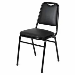 INCATEX - Silla Auditorio Profesor Tapizada en ecocuero negro -
