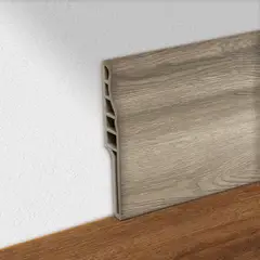 HOGA - Guardapolvo Pvc 2Mt x 90mm Gris Oak