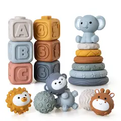 SENSIBLUE - Set Sensorial 3 en 1 para Bebé 19 Piezas 6M+