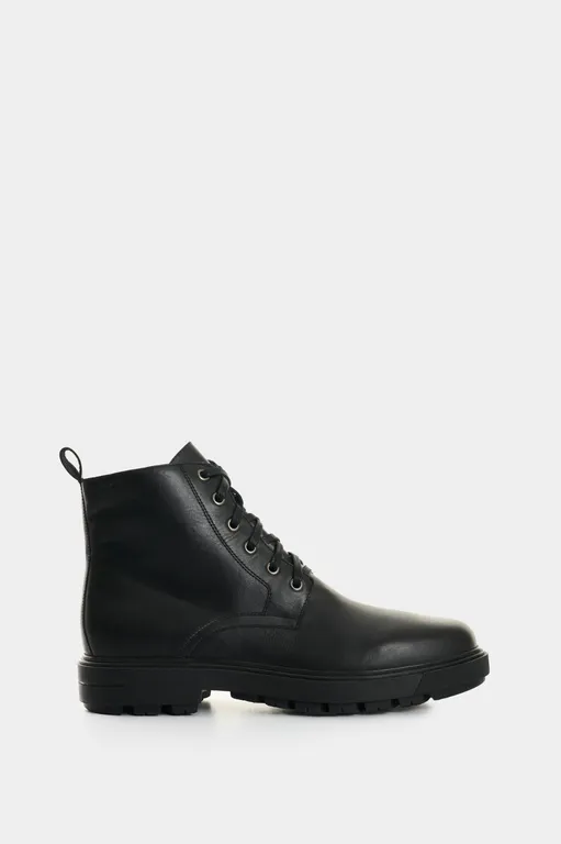 Vélez Botas Alameda De Cuero Para Hombre Atemporal Negro