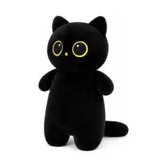 GENERICO - Peluche Gato Almohada Gatito Negro 90 Cms Aprox Para Niños