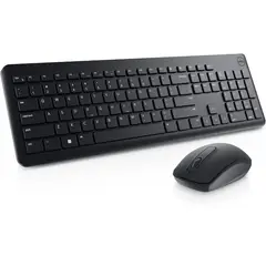 DELL - KM3322W, Kit Teclado y Mouse Inalámbrico 2.4GHz, Receptor USB, Español, 1000 DPI, Negro