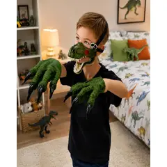 MYLHOGAR - Kit Jurásico Interactivo Máscara y Garras de Dinosaurio
