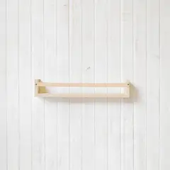 ABEJA REINA - Librero Colgante Madera Pino y Cuero 60 cms