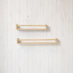 ABEJA REINA - Librero Colgante Madera Pino y Cuero 80 cms
