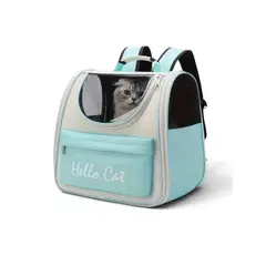 GENERICO - Mochila Transportador para Mascotas Gatos Verde