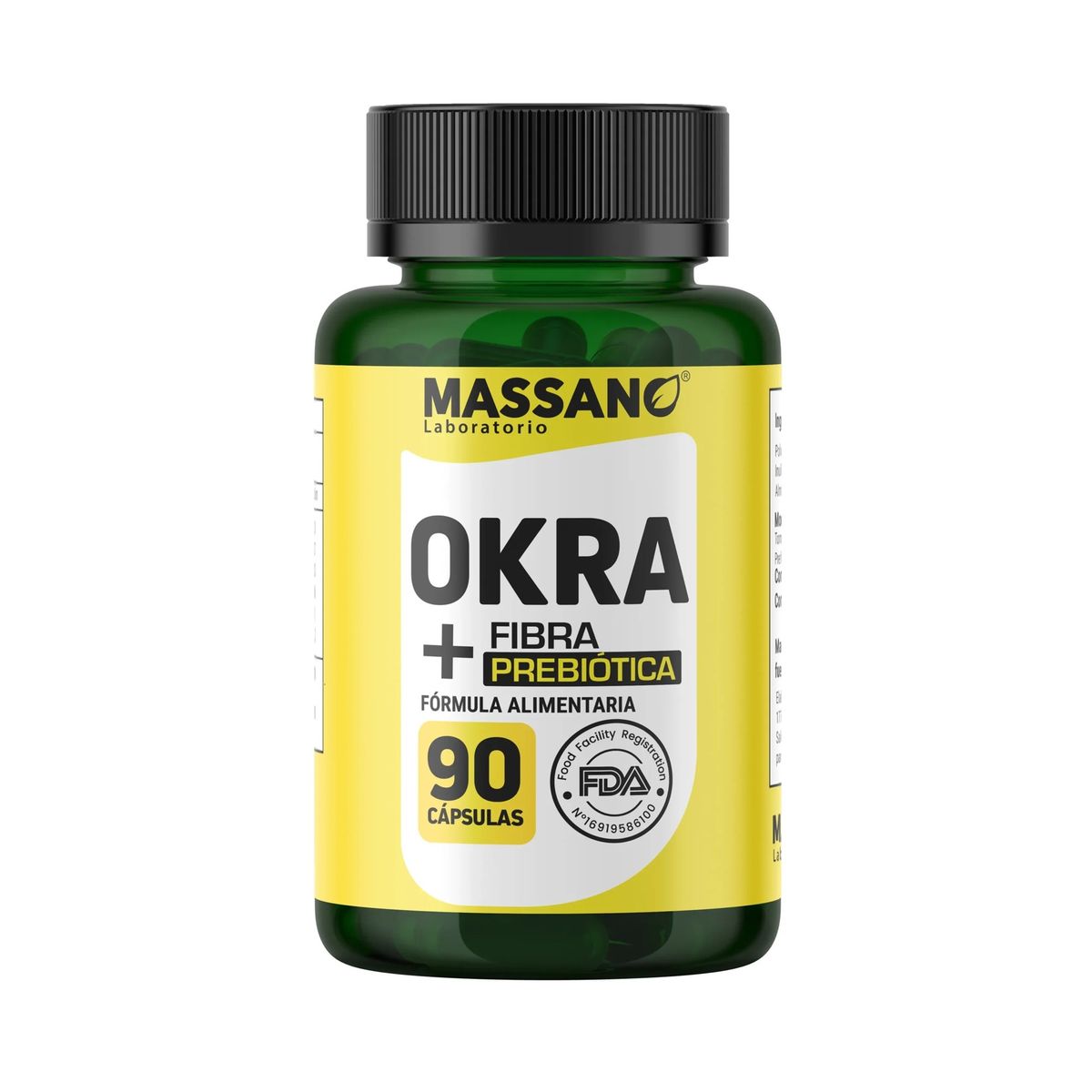 MASSANO - Okra + Fibra Prebiótica 90 Cápsulas