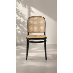 GENERICO - Silla Lombardia Rattan de Terraza Exterior - Negra