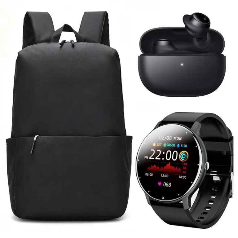 Buds 3 Tws Bluetooth y Toumi Fit 2 Reloj inteligente y Mochila