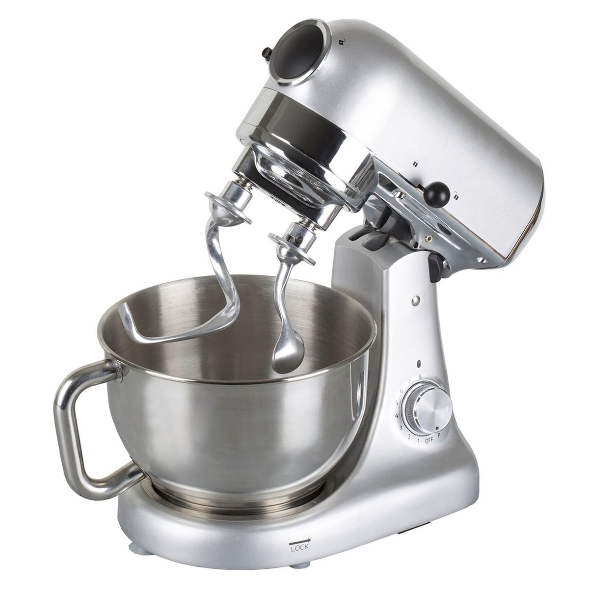 EASYWAYS - Batidora de Pedestal Hook Mixer Silver 4, 7Lt EasyWays
