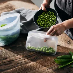 STASHER - Bolsa Reutilizable de Silicona Snack 294 ml Transparente