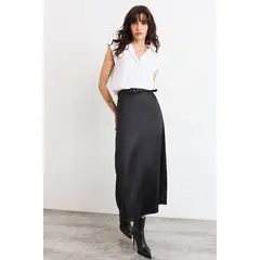 IO - Falda Larga Mujer Negro