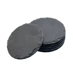 WAYU - SET DE 6 POSAVASOS PIEDRA PIZARRA