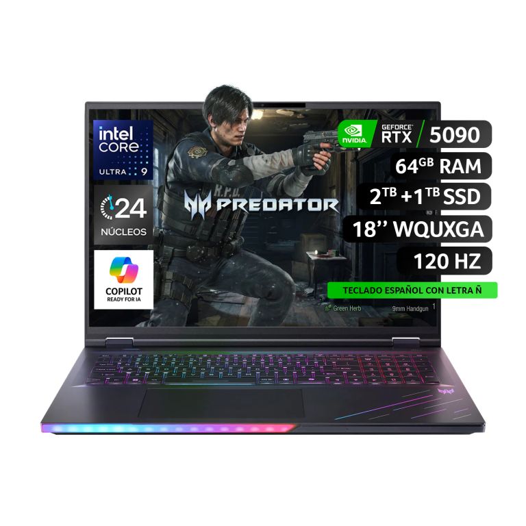 Notebook Gamer Predator Helios 18 PH18-73-9899-1 Intel Ultra 9 RTX 5090 64GB RAM 3TB SSD 18" 4K WQUXGA 120Hz