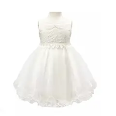 ALMA & DECO - Vestido Bautizo Fiesta Bebé Modelo MIreya Color Blanco