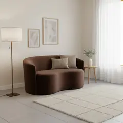 DISEÑOS VALESTRINI - SOFA MONACO CURVO EN FELPA
