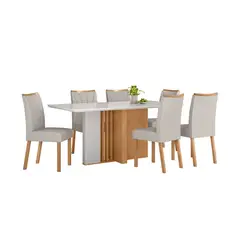 DI PORETTI - JUEGO DE COMEDOR 6S 170X78X90 ASTRID