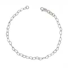 SILVER HEART - Pulsera Eslabón Corazones en Plata Fina 925