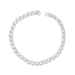 SILVER HEART - Pulsera Eslabones Anudados Hombre en Plata Fina 925